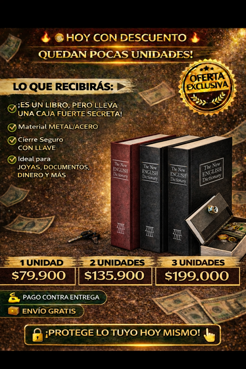 Caja  fuerte con forma de libro🔥